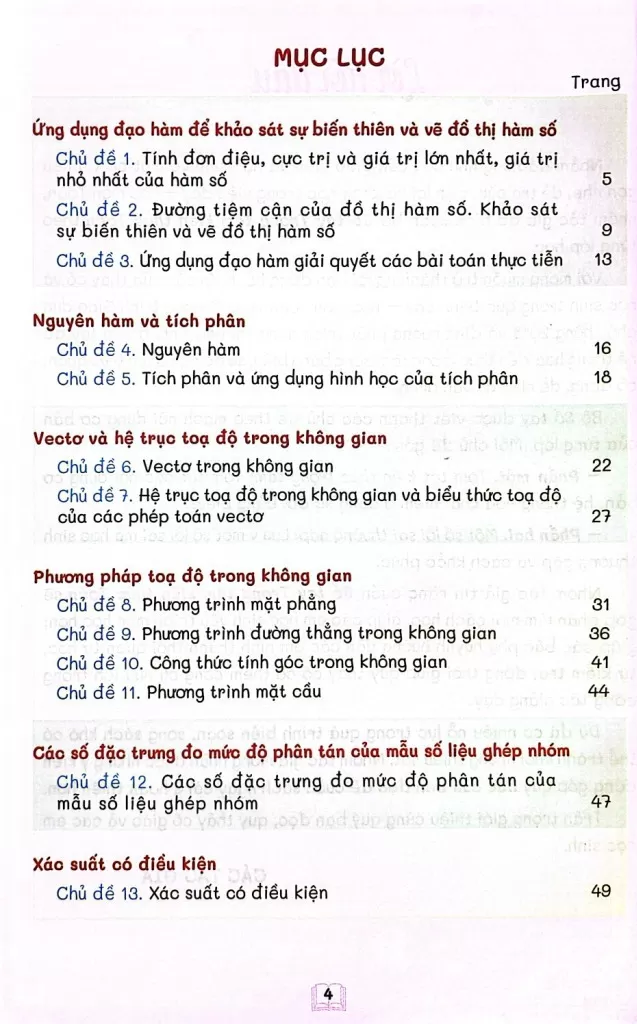 SỔ TAY TRỌNG TÂM KIẾN THỨC TOÁN LỚP 12